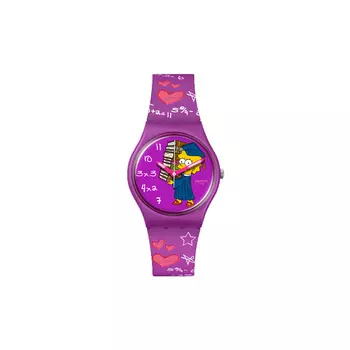 SWATCH Женские фиолетовые часы SO28Z118, 34 мм