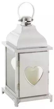 Свеча-фонарь AM Design "Сердце, новогоднее украшение", высота ок. 35 см 16х35х16 см, цвет silberfarben