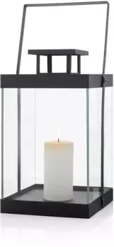 Свеча-фонарь БЛОМУС "Фонарь -ФИНКА- средний - черный" BLOMUS 27х38х27 см, черный