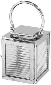 Свеча-фонарь Fink "МАЛАГА" с небьющимся стеклом 58,00 см, цвет silberfarben