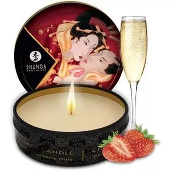 Свеча массажная Shunga Romance Strawberry 30мл