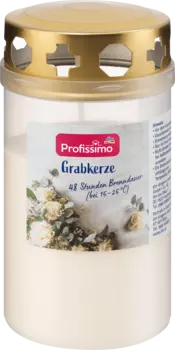 Свеча могильная с белой крышкой 1 шт. Profissimo