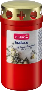 Свеча могильная с крышкой красная 1 шт. Profissimo