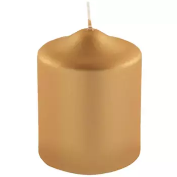 Свеча-столб Fink «Рождественские украшения», металлического цвета, высота ок. 10 см, цвет goldfarben/metallic