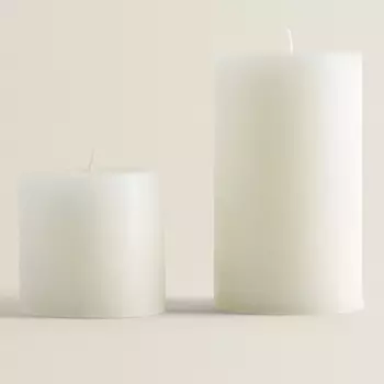 Свеча Zara Home Cylindrical, белый