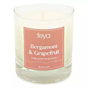 Свечи Feya с бергамотом и грейпфрутом, 6,5 унций. Соевая свеча