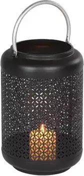Свечной фонарь Ambiente House "Фонарь с серебряной ручкой - (В) 42 см", (1 шт.) Ambiente Haus 20х42х20 см, черный