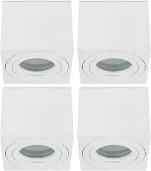 Sweet LED накладной точечный светильник для ванной комнаты квадратный плоский алюминиевый белый потолочный светильник IP44 накладной точечный светильник 4 шт.