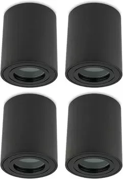 Sweet LED накладной точечный светильник для ванной комнаты GU10 алюминий черный IP44 потолочный светильник накладной точечный светильник 4 шт.