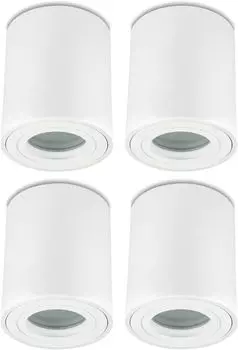 Sweet LED накладной точечный светильник для ванной комнаты GU10, алюминиевый белый потолочный светильник IP44, накладной точечный светильник, 4 шт.