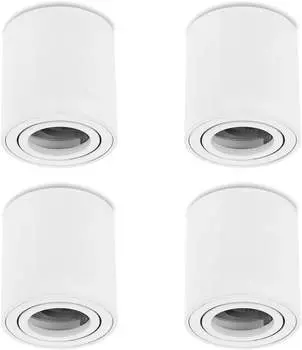 Sweet LED накладной точечный светильник GU10 круглый белый алюминиевый потолочный накладной точечный светильник 230В 4 шт.