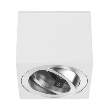 Sweet LED накладной точечный светильник, плоский квадратный белый хромированный алюминиевый точечный светильник накладного монтажа