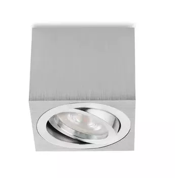 Sweet LED накладной точечный светильник, плоский модуль 5 Вт, накладной потолочный светильник, потолочный светильник, квадратный серебристый 50 мм, теплый белый, серебро