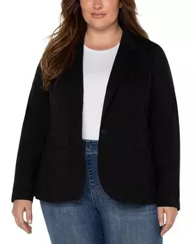 Сверхэластичный блейзер из понте Liverpool Los Angeles Plus, черный