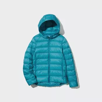 Сверхлегкая парка с капюшоном из перо UNIQLO, зеленый