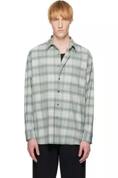 Сверхлегкая шерстяная клетчатая рубашка Auralee, мультиколор