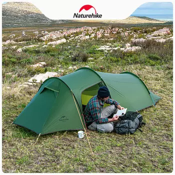 Сверхлегкая туннельная палатка Freeker Noker, двойная уличная палатка для кемпинга, утолщенная двойная клетчатая ткань 210T, оранжевый цвет пчелиного воска