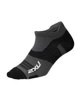 Сверхлегкие мужские носки-невидимки титанового/черного цвета 2Xu, черный