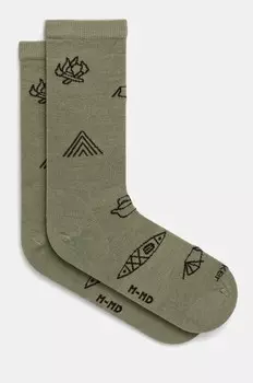 Сверхлегкие носки Crew Camp Essentials Icebreaker, зеленый