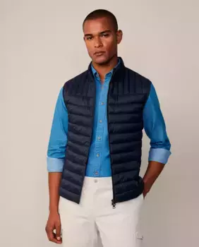 Сверхлегкий мужской жилет темно-синего цвета больших размеров Hackett