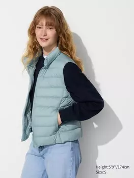 Сверхлегкий пуховый жилет Uniqlo, 60 небесно-голубой