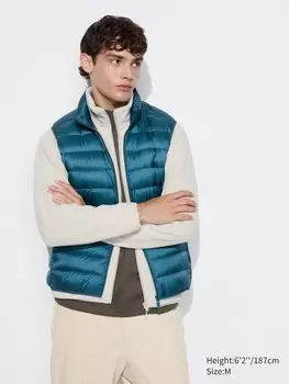 Сверхлегкий пуховый жилет Uniqlo, синий