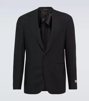 Сверхлегкий шерстяной блейзер Canali, черный
