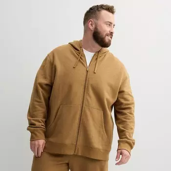 Сверхмягкая флисовая толстовка Big & Tall Tek Gear с молнией спереди, цвет Rocky Brown