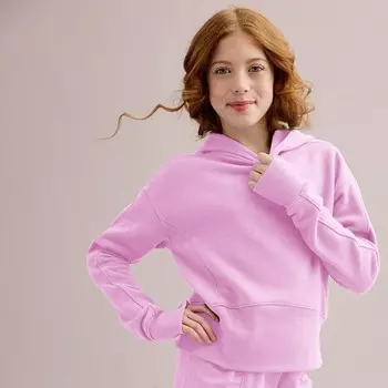 Сверхмягкая флисовая толстовка Tek Gear для девочек 7–20 лет в размерах обычного и большого размера, цвет Pink Cheer