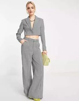 Сверхширокие брюки в клетку Extro & Vert