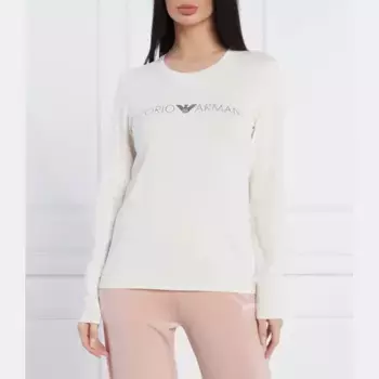 Сверху пижама обычного кроя. Emporio Armani, бежевый