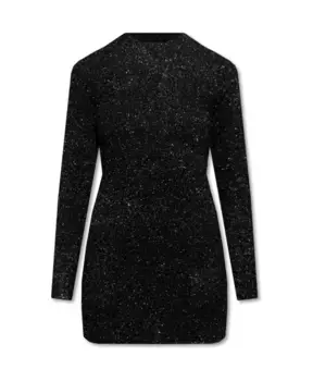 Сверкающее мини платье Allsaints, черный