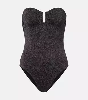 Сверкающий купальник без бретелей Eres, Noir Lurex