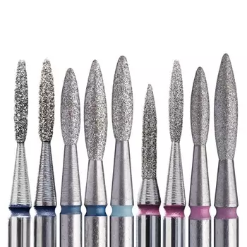 Сверло для ногтей Dimond Flame 8 мм/10 мм Pro, нержавеющая сталь, Staleks