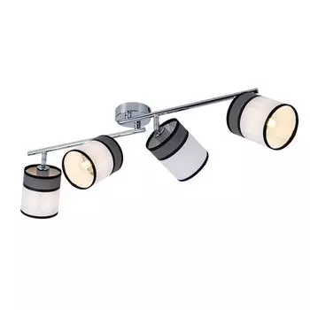 Светильник для гостиной, гибкие споты, металл, ткань, L 88см etc-shop, серебро