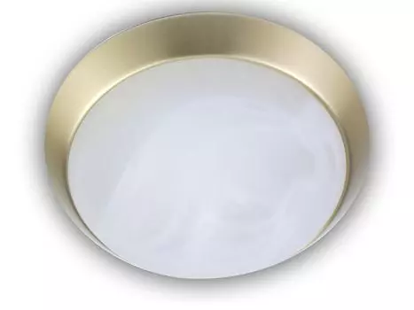 Светильник для прихожей Светильник для прихожей потолочный корпус 30см алебастровое стекло декоративное кольцо матовая латунь Niermann Standby