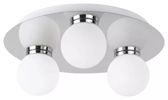 Светильник для ванной Becca металл/стекло хром/белый 30см IP44 Rabalux