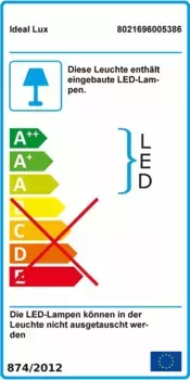 Светильник для зеркала IdealLux, серебряный