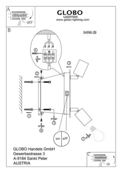 Светильник Globo, черный