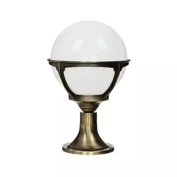 Светильник IP44 E27 38 см, цельный латунный торшер в деревенском стиле для дома, сада, снаружи Licht-Erlebnisse