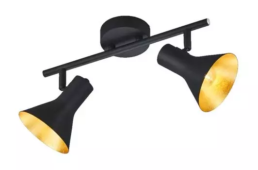 Светильники Reality 2 точечные Nina, черное золото REALITY Import, черный