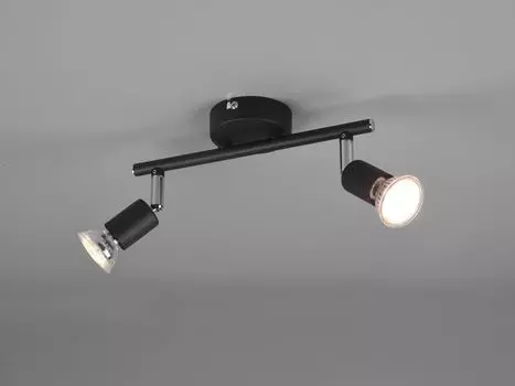 Светильники Reality 2 точечные Paris матовый черный REALITY Import