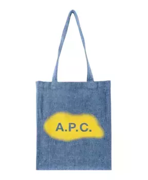Светлая большая сумка Lou A.P.C., синий