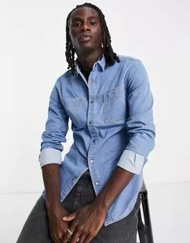 Светлая джинсовая куртка скинни ASOS DESIGN