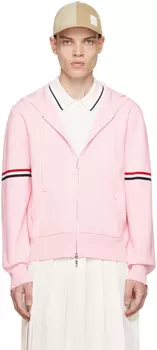 Светлая худи с розовой повязкой на руку Thom Browne