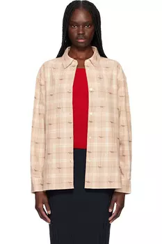 Светлая рубашка-оверсайз Maison Kitsun, мультиколор