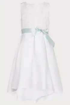 Светло-бежевое платье подружки невесты Аника с неровным низом Monsoon