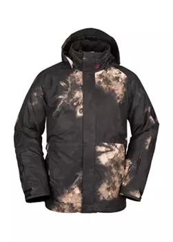 Светло-черная мужская лыжная куртка с капюшоном Volcom