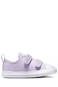 Светло-фиолетовые детские спортивные кроссовки Easy On с блеском 2V Converse, сиреневый