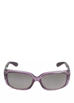Светло-фиолетовые женские солнцезащитные очки прямоугольной формы Ray-Ban